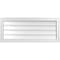 Ekena Millwork Vertical Surface Mount PVC Gable Vnt: Non-Functional, w/2"W x 1-1/2"H, Brickmould Frame, 38"W x 16"H GVPVE38X1602SN - alternate 1